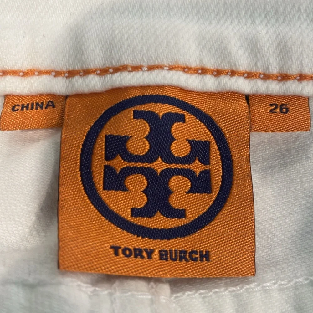 Tory Burch White Super Skinny Jeans Size 26 Excellent Condition